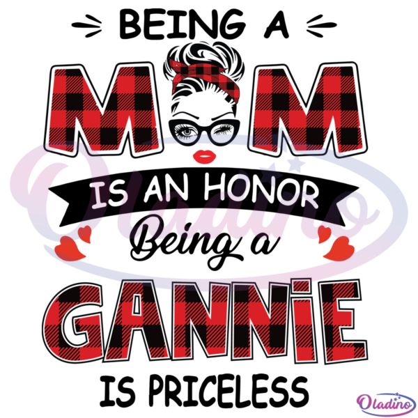 Gannie Being A Mom Is An Honor Being A Gannie Is Priceless Mothers Day SVG