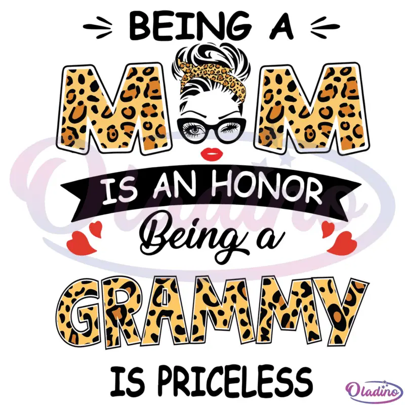 Grammy Being A Mom Is An Honor Being A Grammy Is Priceless SVG