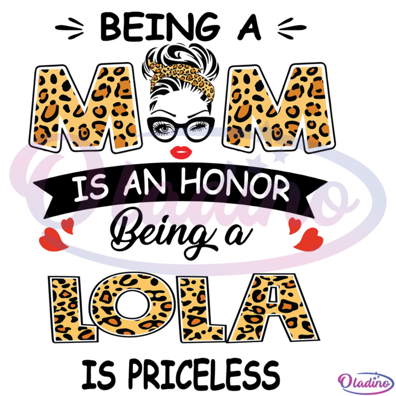 Lola Being A Mom Is An Honor Being A Lola Is Priceless SVG