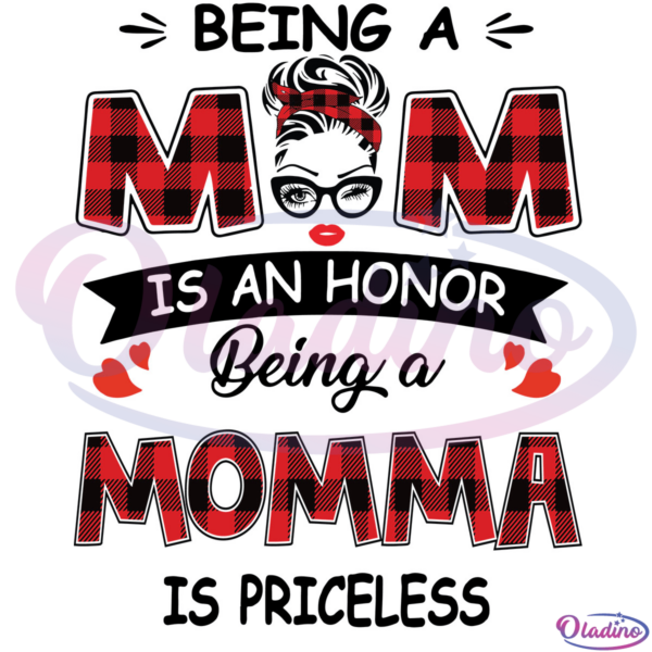 Being A Mom Is An Honor Being A Momma Is Priceless Mothers Day SVG