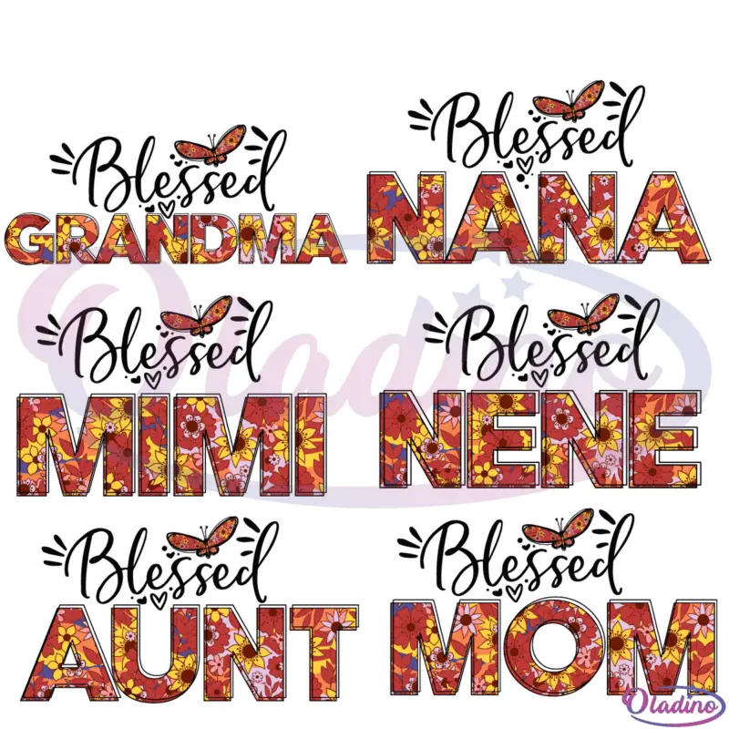 Blessed Nana Bundle SVG Digital File