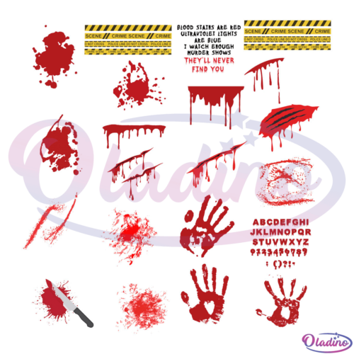 Blood Stains Are Red Bundle SVG Digital File