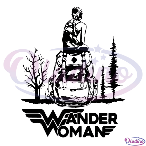 Camping Wander Woman SVG Digital File