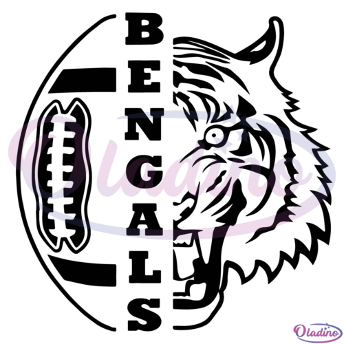 Cincinnati Bengals Half Tiger SVG Digital File