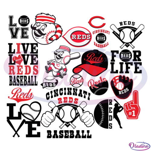 Cincinnati Reds MLB Bundle SVG Digital File