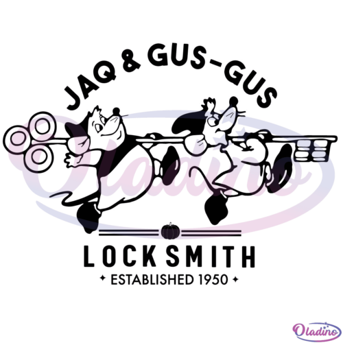 Cinderella Jac And Gus Gus Locksmith Cameo SVG Digital