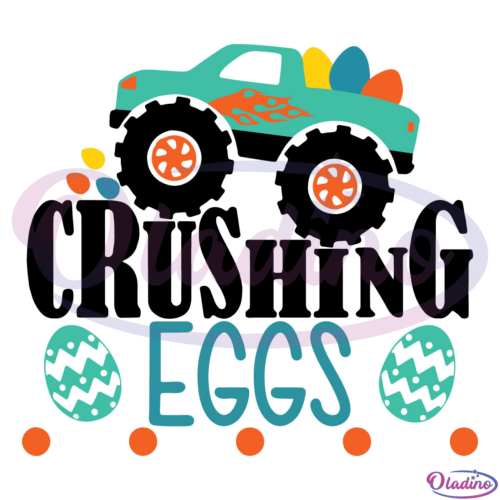 Crushing Eggs Easter SVG Digital File