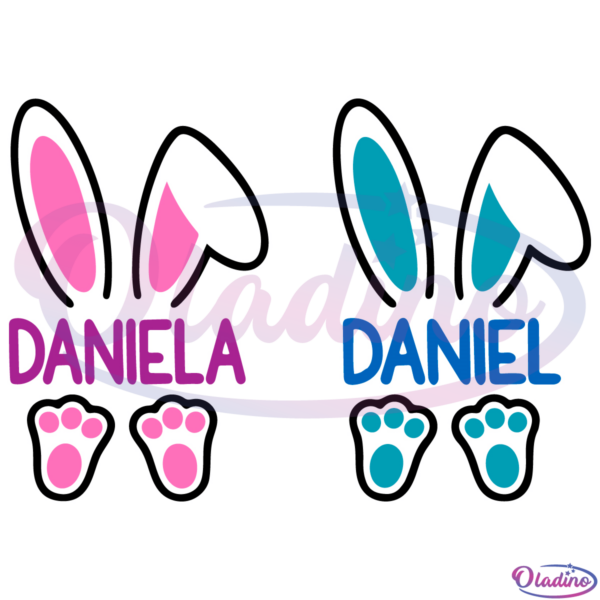 Daniela & Daniel Bunny SVG Digital File, Bunny Svg