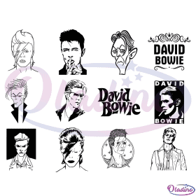 David Bowie Bundle SVG Silhouette, Famous People Svg