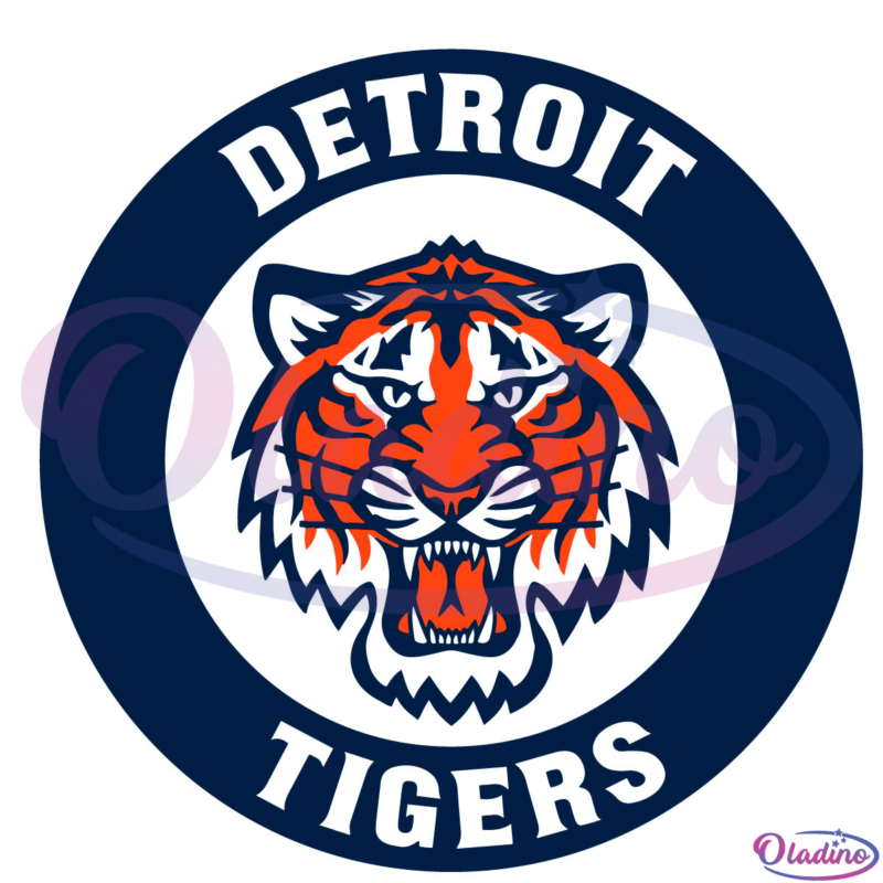 Detroit Tigers Circle Logo SVG Digital File, MLB Svg