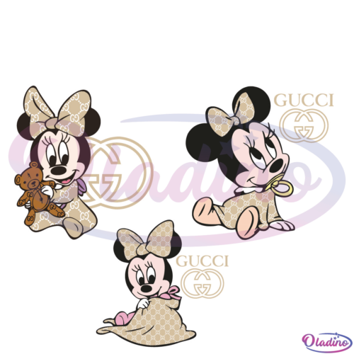 Disney Baby Minnie Mouse Gucci Bundle SVG Digital File