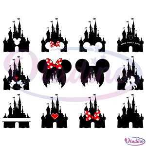 Disney Castle Bundle SVG Digital File, Disney Svg
