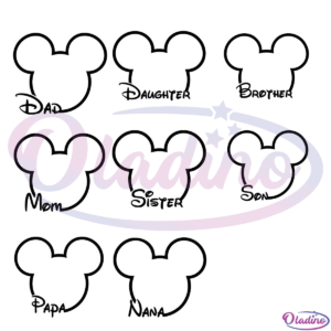 Disney Family Bundle SVG Silhouette