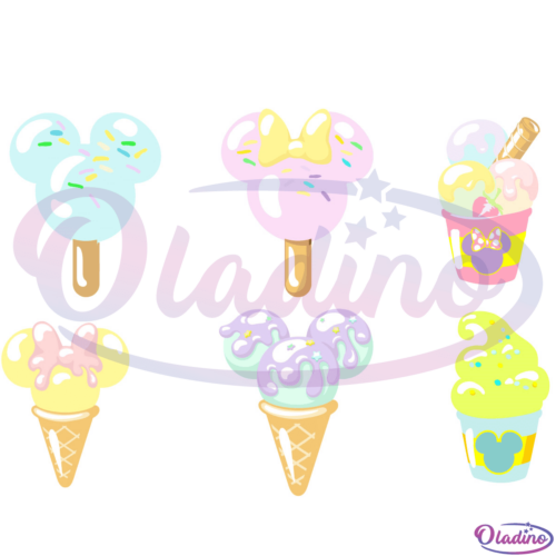 Disney Ice Cream Bundle SVG Digital File