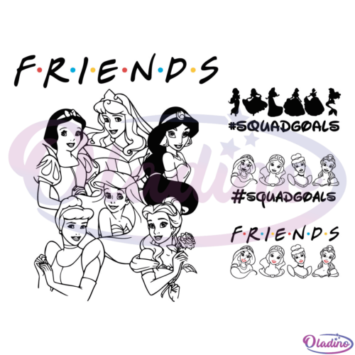 Disney Princess Friends Bundle SVG Digital File