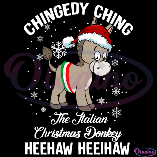 Dominick The Christmas Donkey Italian Christmas Ta SVG Digital File