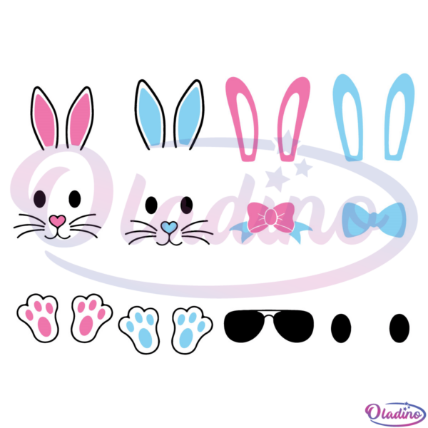 Easter Bunny Kit SVG Digital File, Easter Bunny Svg