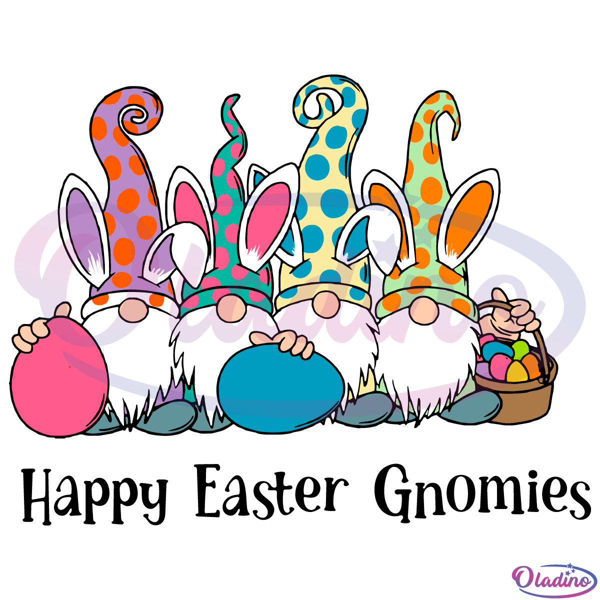 Easter Gnomes SVG Digital File, Easter Svg, Happy Easter Gnomies Svg