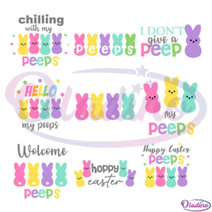 Easter Peeps Bundle SVG Digital File