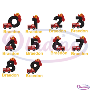 Firefighter Birthday Bundle SVG Digital File