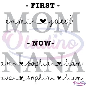 First Mom Now Nana New Nana SVG Digital File, Mothers Day SVG
