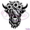 Floral Highland Cow SVG, Cow Svg, Highland Cow Svg, Floral Animal svg