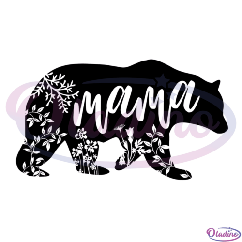 Floral Mama Bear SVG Digital File