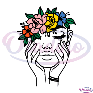 Floral Woman SVG Digital File