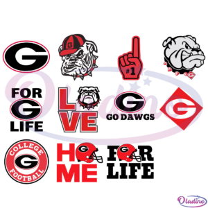 Georgia Bulldogs Football Bundle SVG Digital File