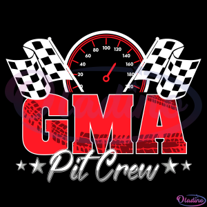 Gma Pit Crew Svg Digital File, Racing Flag Vector Svg