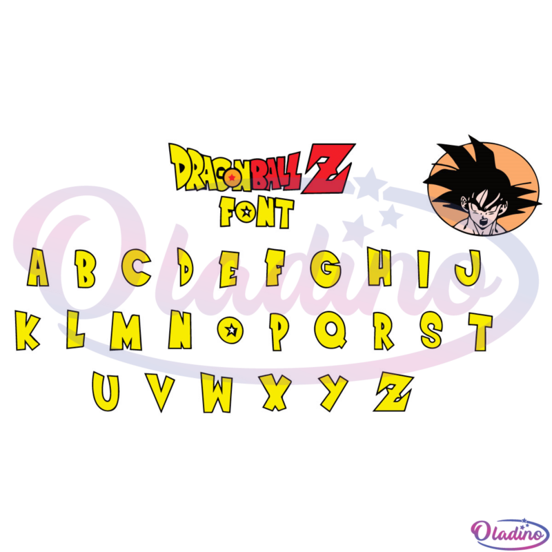 Goku Font SVG Digital File, Anime Font Svg, Anime Alphabet Svg