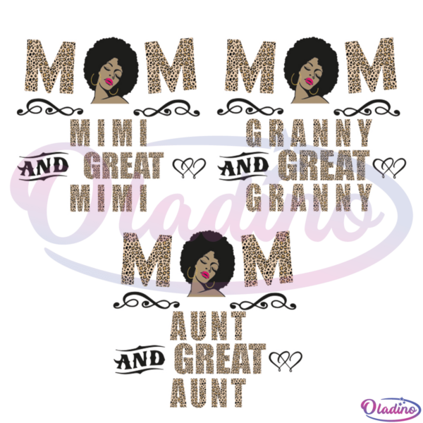 Great Mom Bundle SVG Digital File, Black Mom Svg, Mothers Day Svg