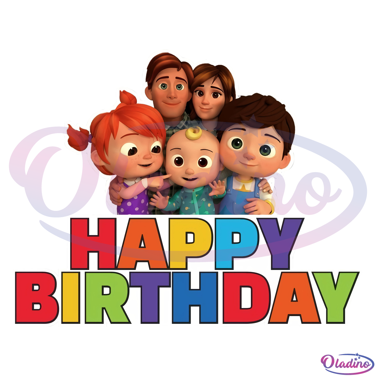Happy Birthday Cocomelon Cake Topper PNG Digital File Printable