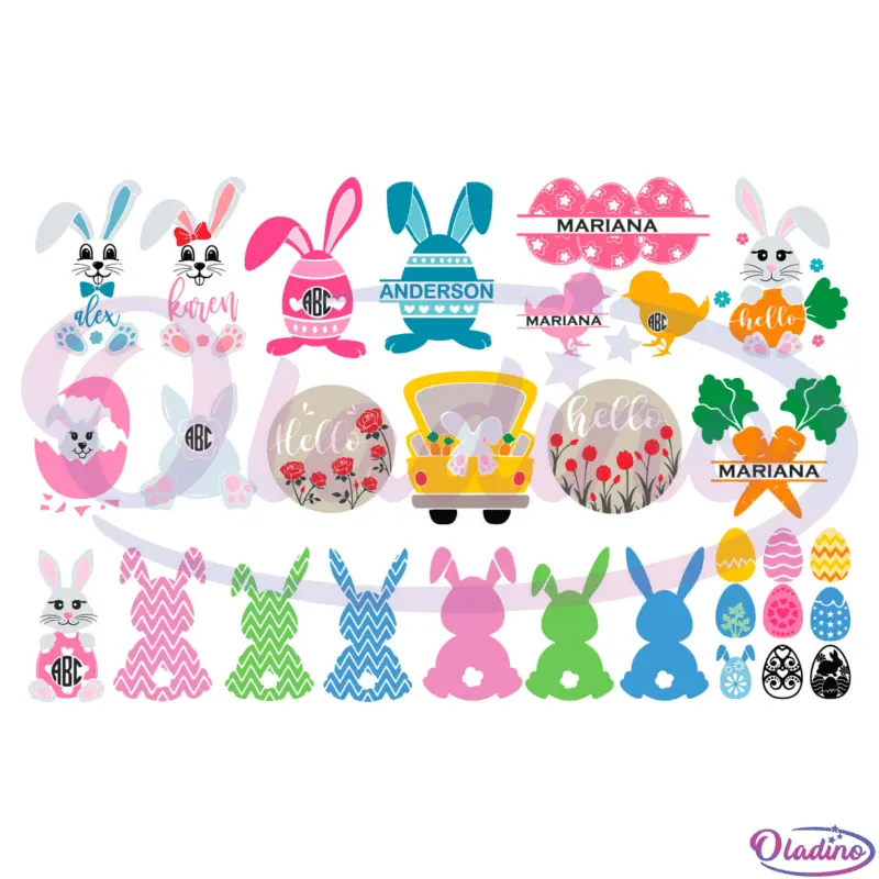 Happy Easter Bundle SVG Digital File