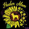Heeler Mom Sunflower Paw Blue Red Australian Cattle Dog SVG Digital