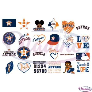 Houston Astros Designs Bundle SVG Digital File