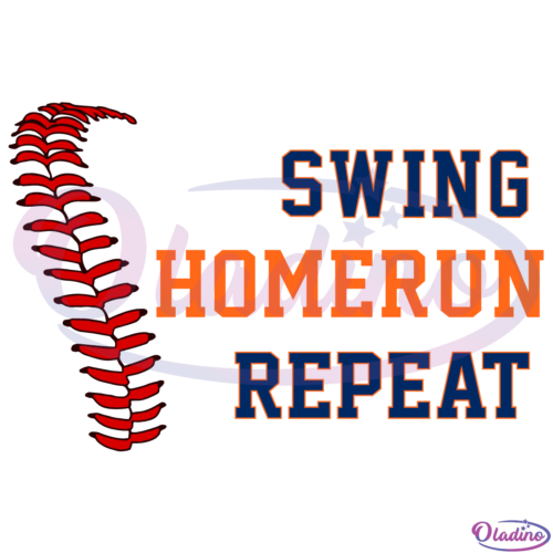 Houston Swing Homerun Repeat SVG Digital File