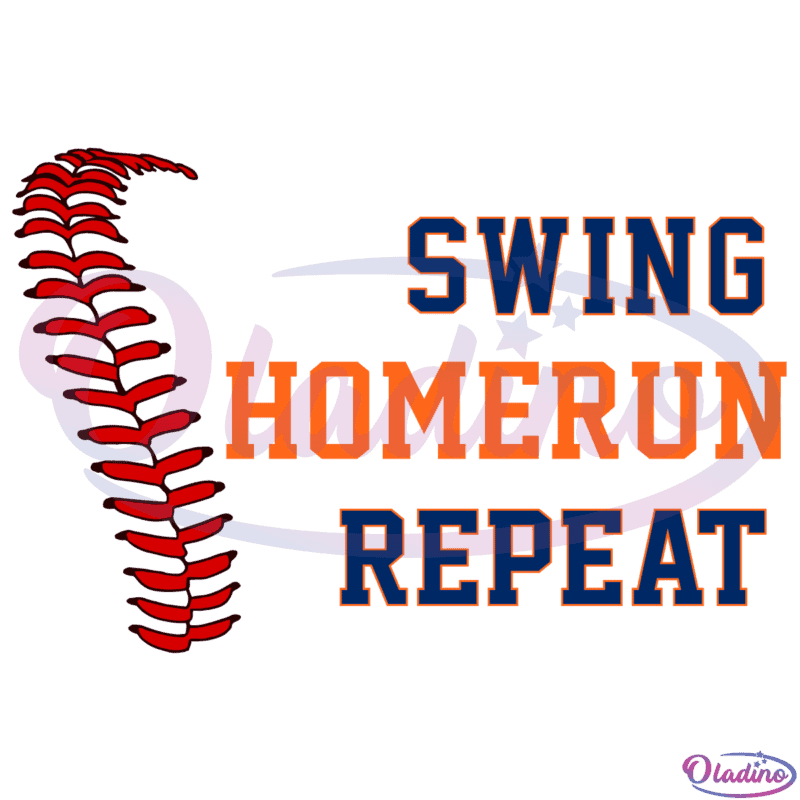 Houston Swing Homerun Repeat SVG Digital File