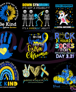 In October We Wear Blue And Yellow Bundle SVG