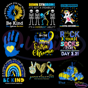 In October We Wear Blue And Yellow Bundle SVG