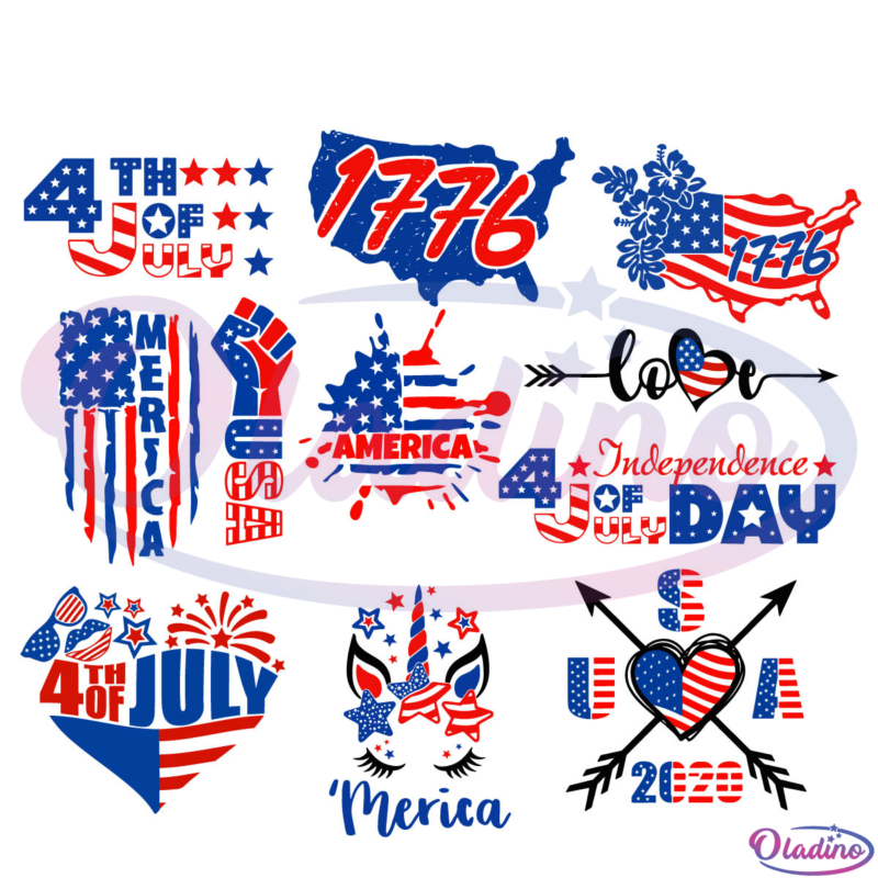 Independence Day America Bundle SVG Digital File, Independence Svg