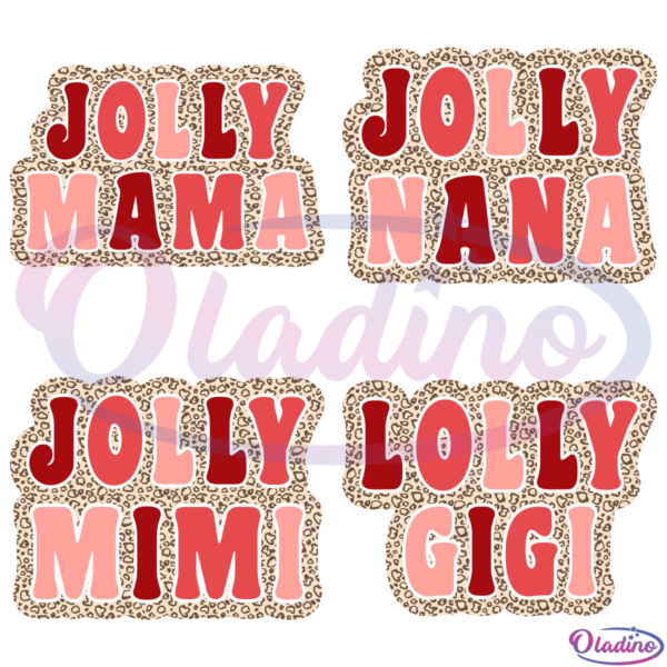 Jolly Mama Bundle SVG Digital File, Christmas Svg, Winter Svg