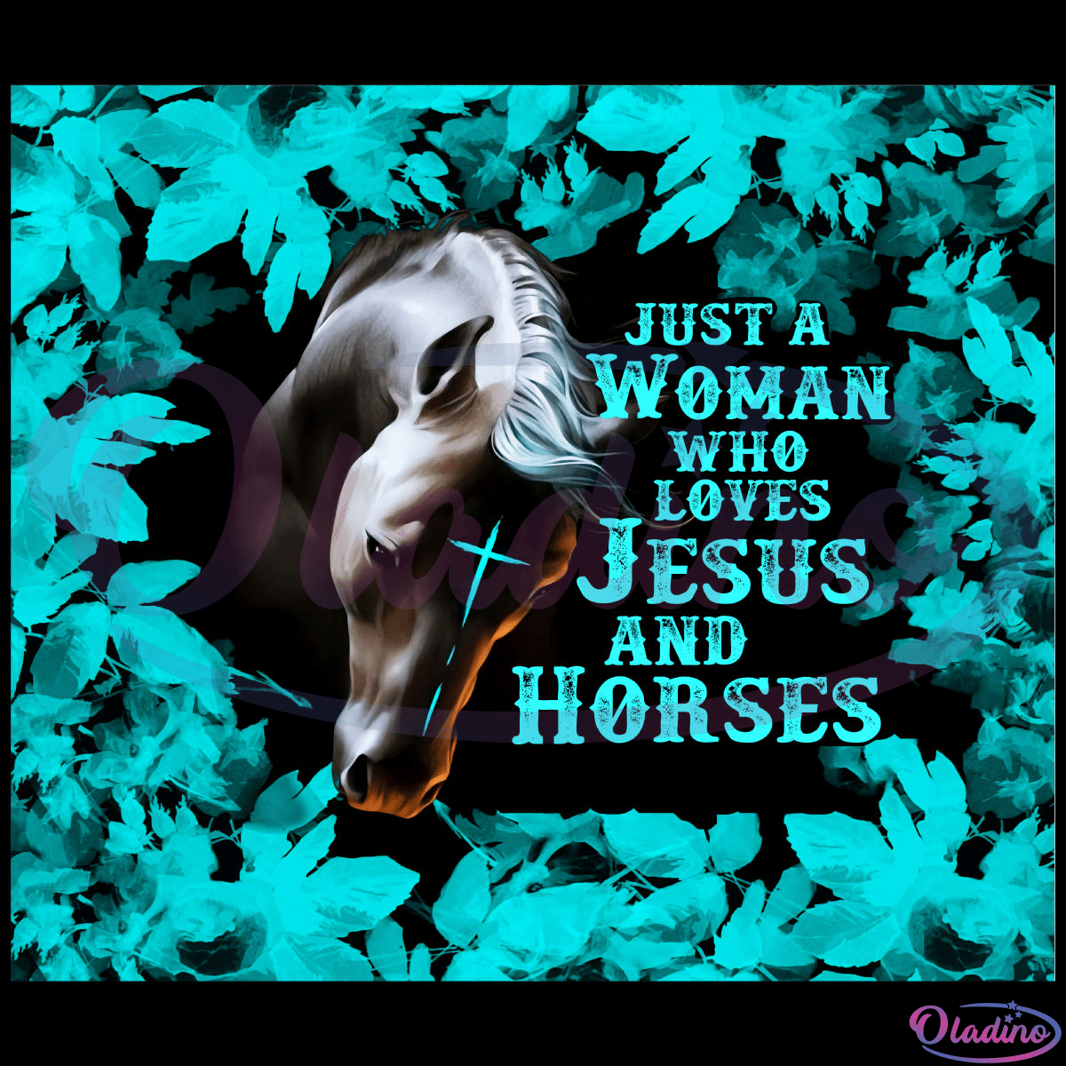 Just A Woman Who Loves Jesus And Horses PNG, Jesus Png