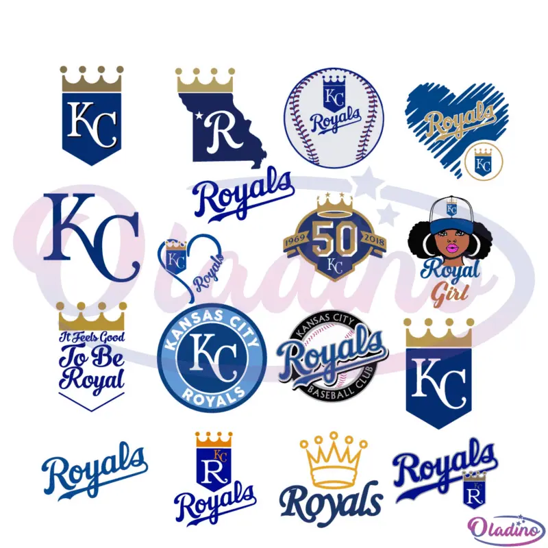 Kansas City Royals Logo Bundle SVG Digital File