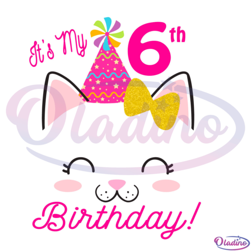 Kids Its My 6Th Birthday SVG Digital File