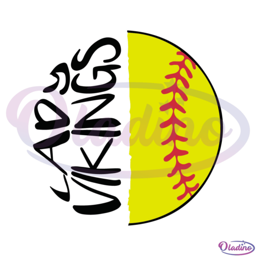 Lady Vikings Softball SVG Digital File