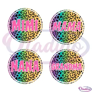 Leopard Mama TieDye SVG Digital File