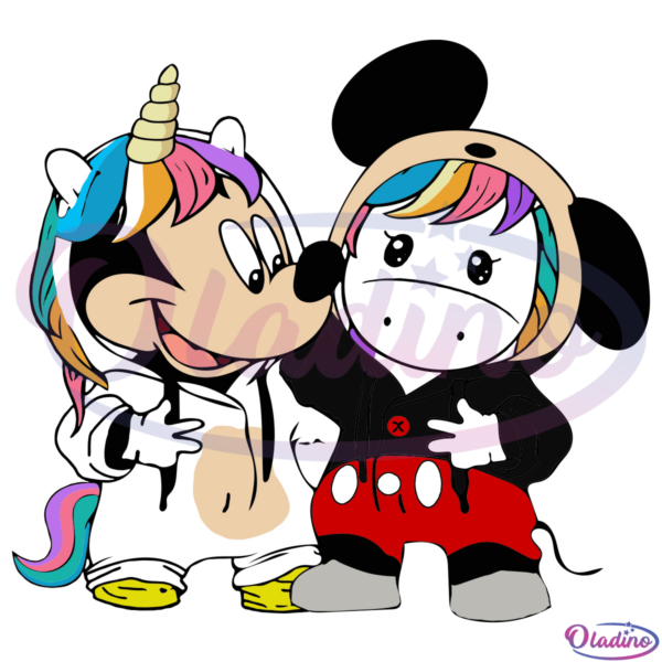 Lilo and unicorn SVG Digital File, Mickey Svg, Minnie Svg, Cartoon Svg