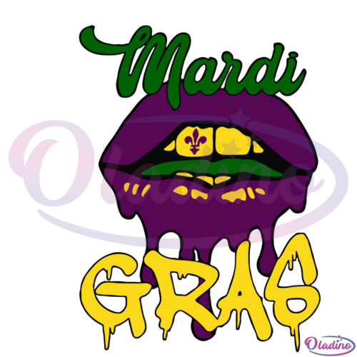 Lips Mardi gras SVG Digital File