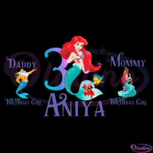 Little Mermaid Birthday Bundle Sublimation Designs